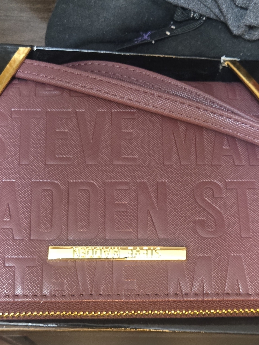 Steve Madden Embossed Crossbody Bag - Plum